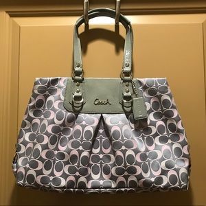 Coach Purse, Gray/Pink, NWT